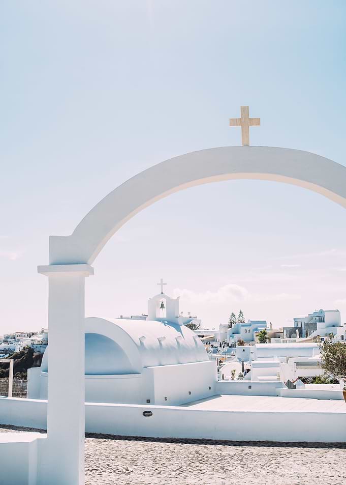 White Cross in Santorini