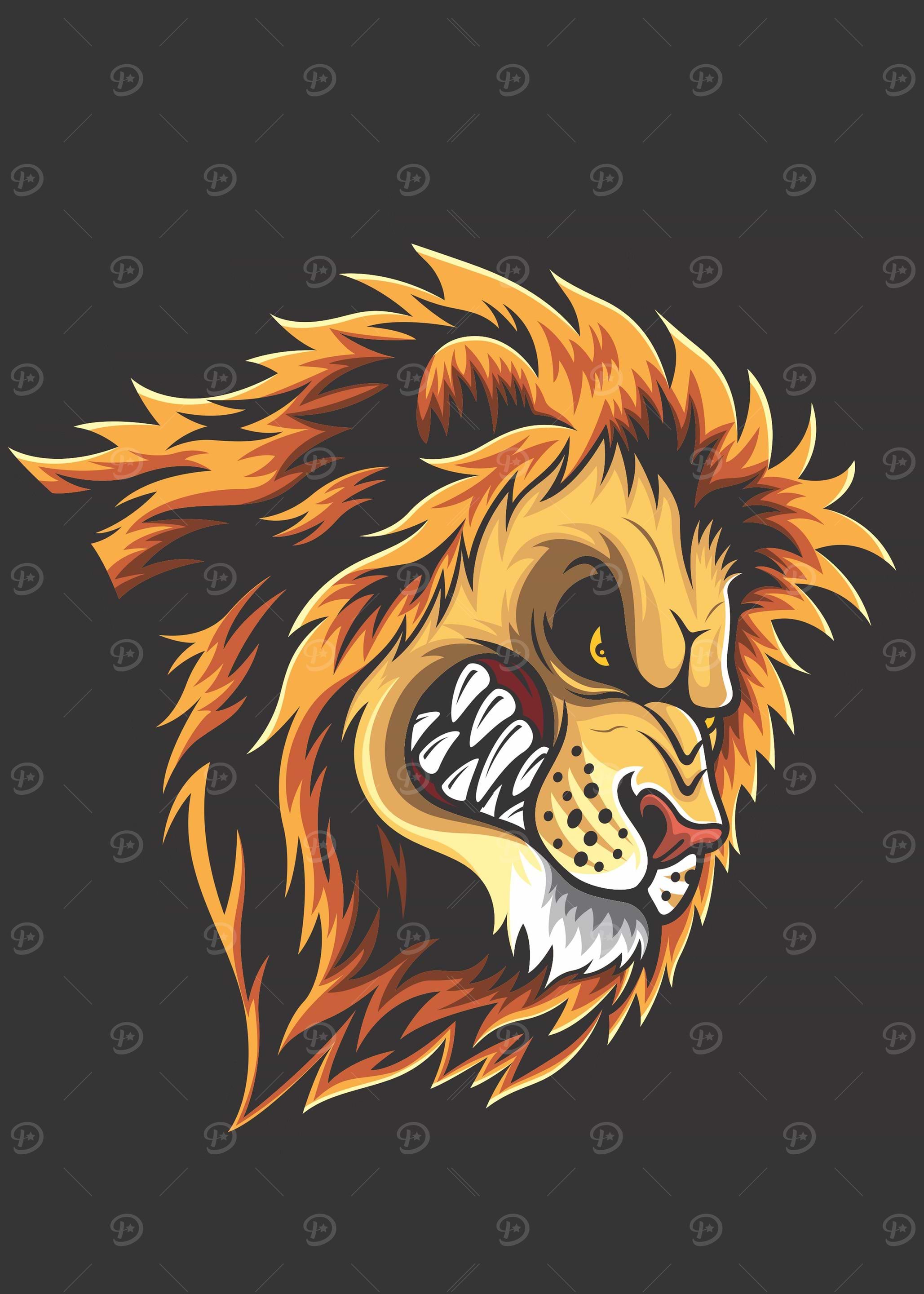 Lion Angry vector art