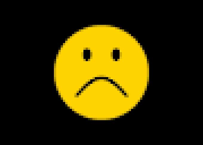Smile sad face usual pixel