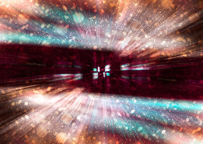 abstract glowing gold line