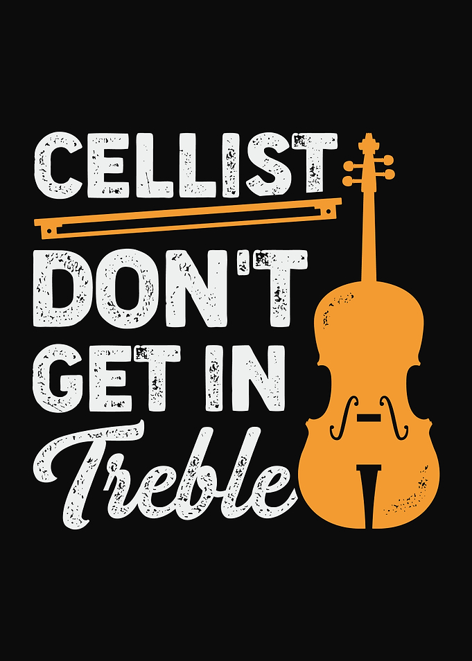 Funny Cello Player Design
