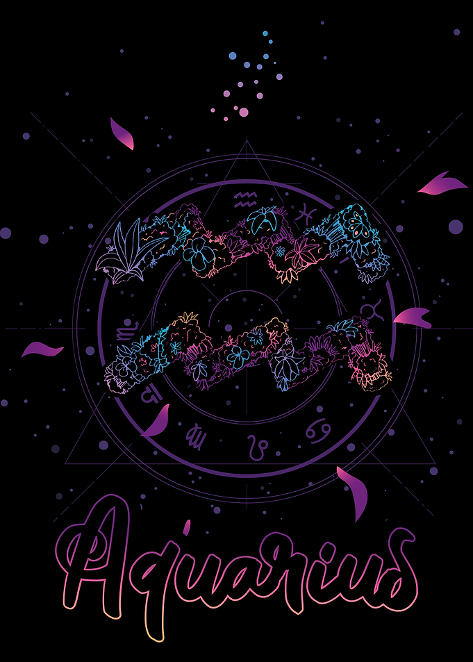 Vaporwave Zodiac Aquarius