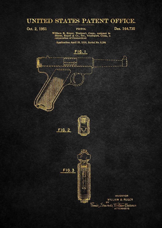 36 Ruger MK 1 Pistol Pate