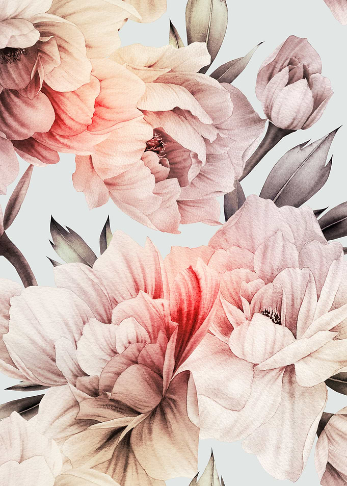 Peonies in Bloom Pattern 2