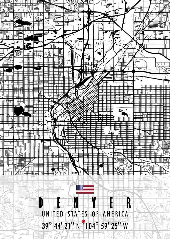 DENVER MAP USA