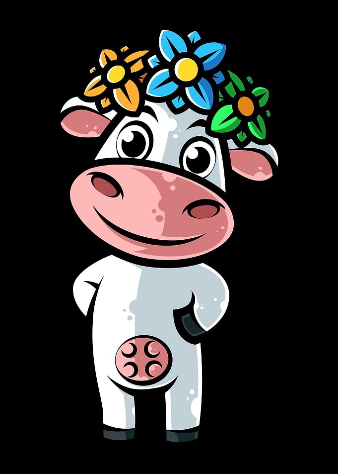 Cow flowers Animal Lover