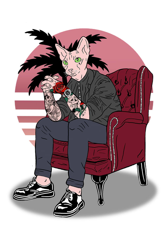 Sphynx Cat Mobster