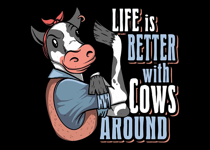 Cow with bandana