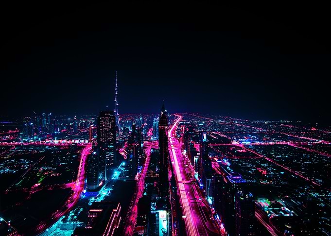 dubai night town
