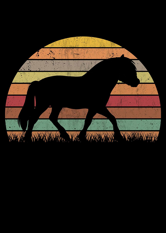 Fjord Horse Retro