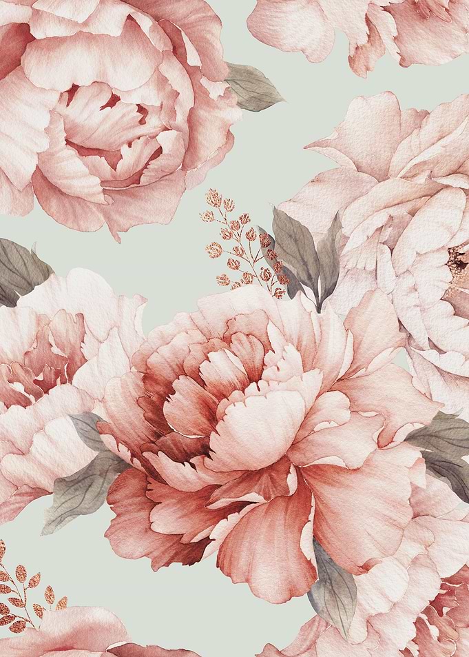 Peonies in Bloom Pattern 6