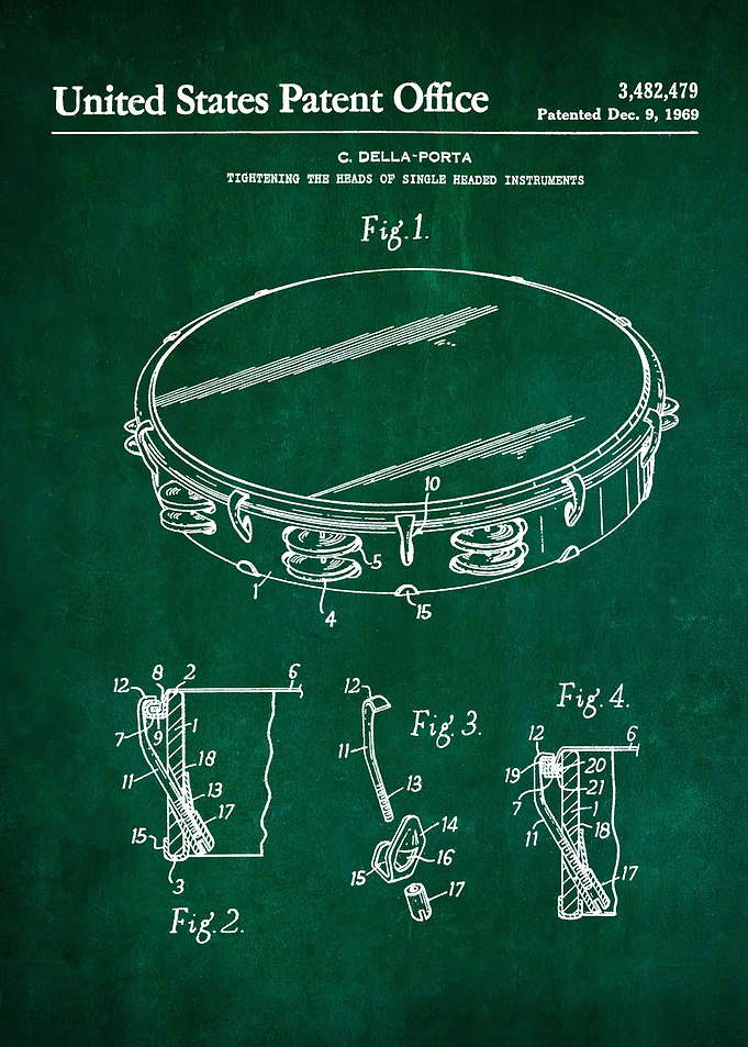 54 Tambourine Drum Patent