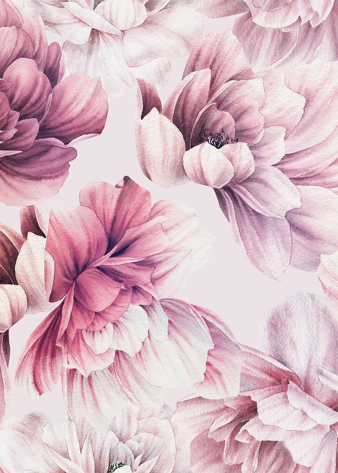 Peonies in Bloom Pattern 1