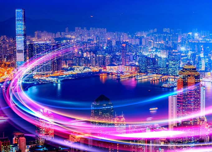 Neon city Hong Kong