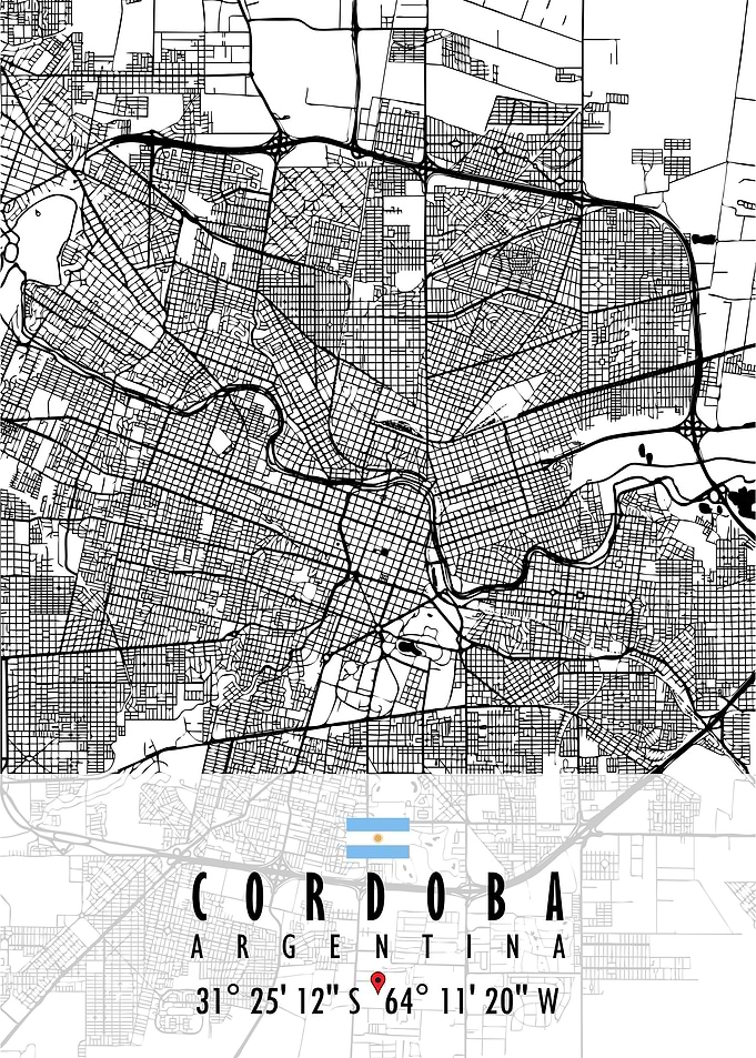 CORDOBA MAP ARGENTINA