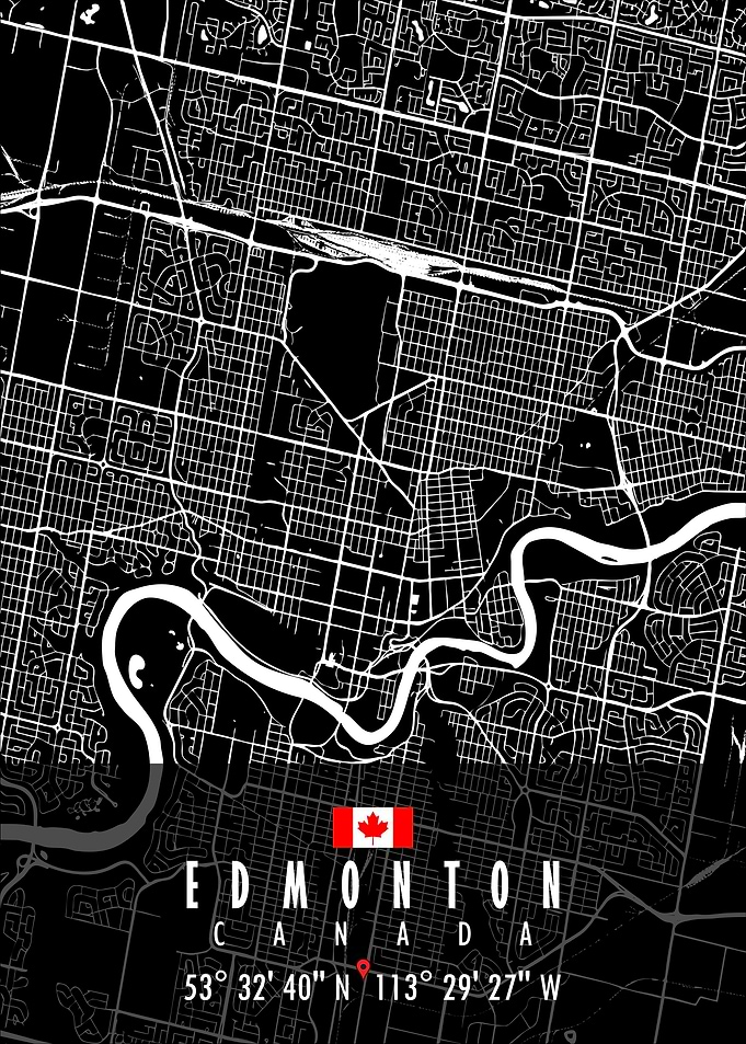 EDMONTON MAP CANADA