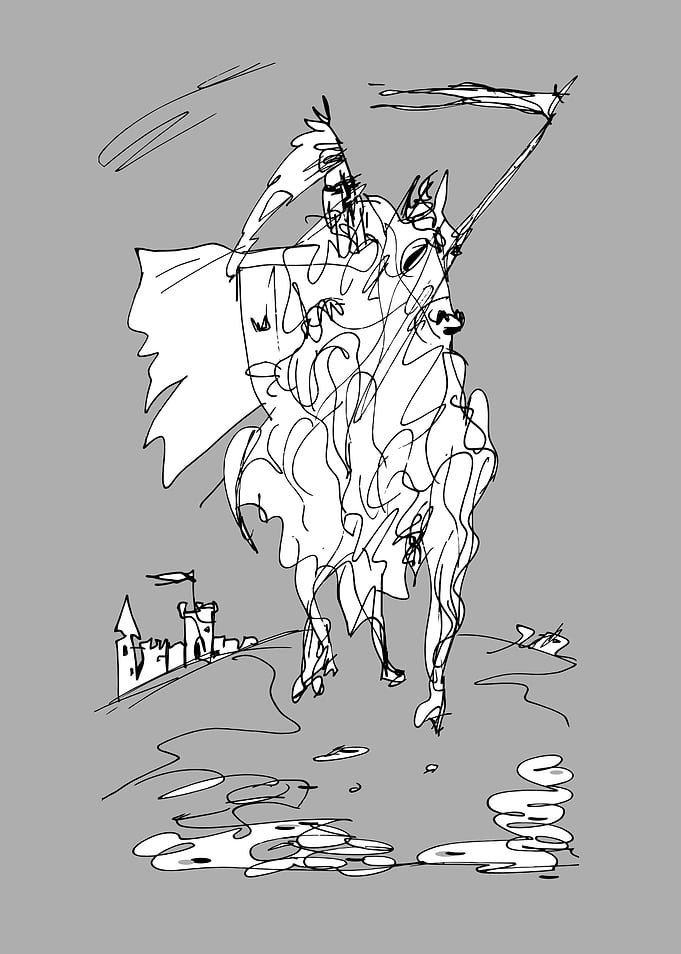 Abstract Medieval Rider
