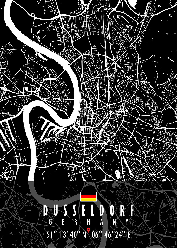 DUSSELDORF MAP GERMANY