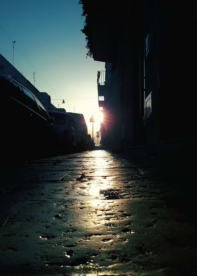 Street old town sunset ver
