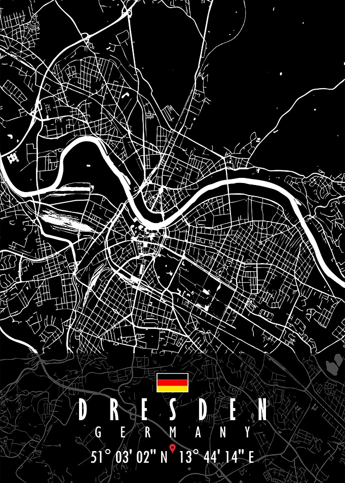 DRESDEN MAP GERMANY