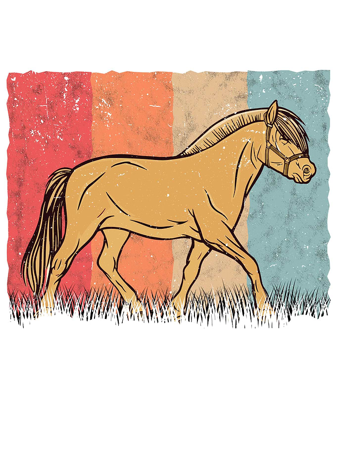 Fjord Horse Retro