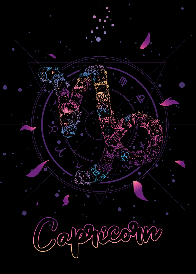 Vaporwave Zodiac Capricorn