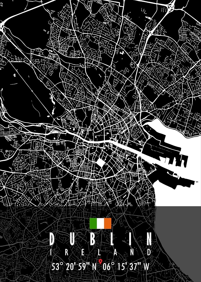 DUBLIN MAP IRELAND