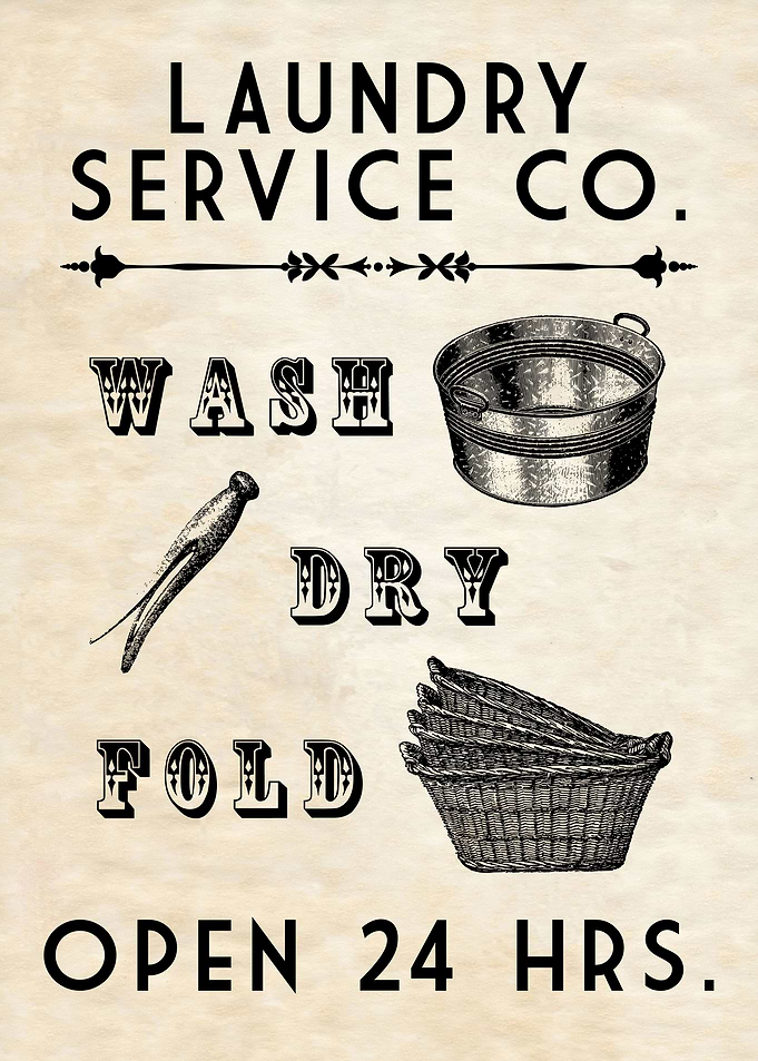 LAUNDRY 24 HRS VINTAGE