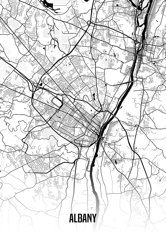 Albany white map