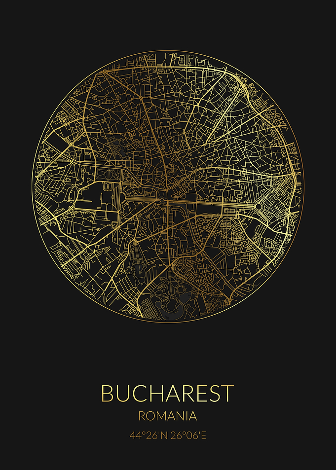 Bucharest Black Gold Map