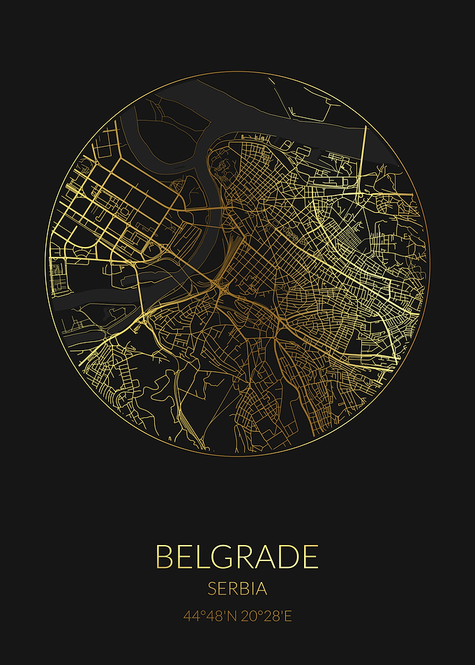 Belgrade Black Gold Map