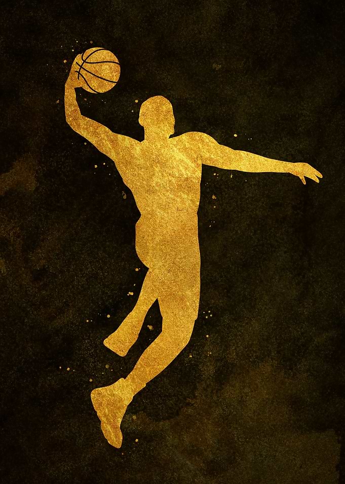 Basketball player dunk