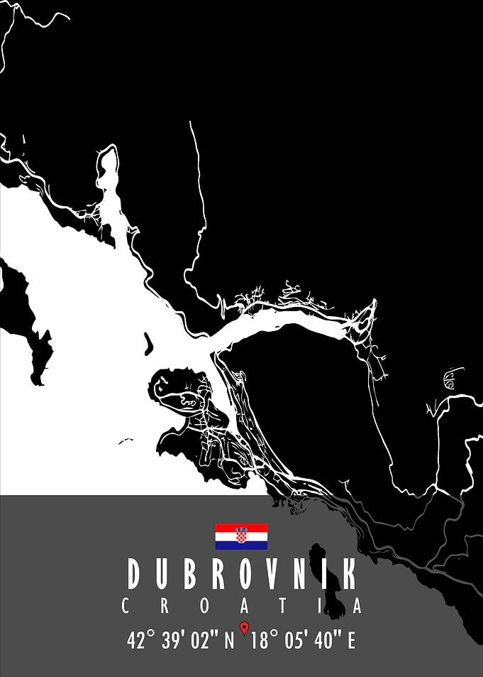 DUBROVNIK MAP CROATIA