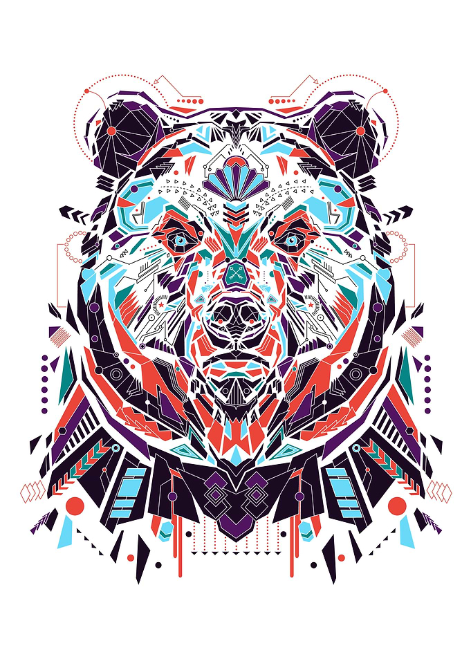 Grizzly Bear Geometric