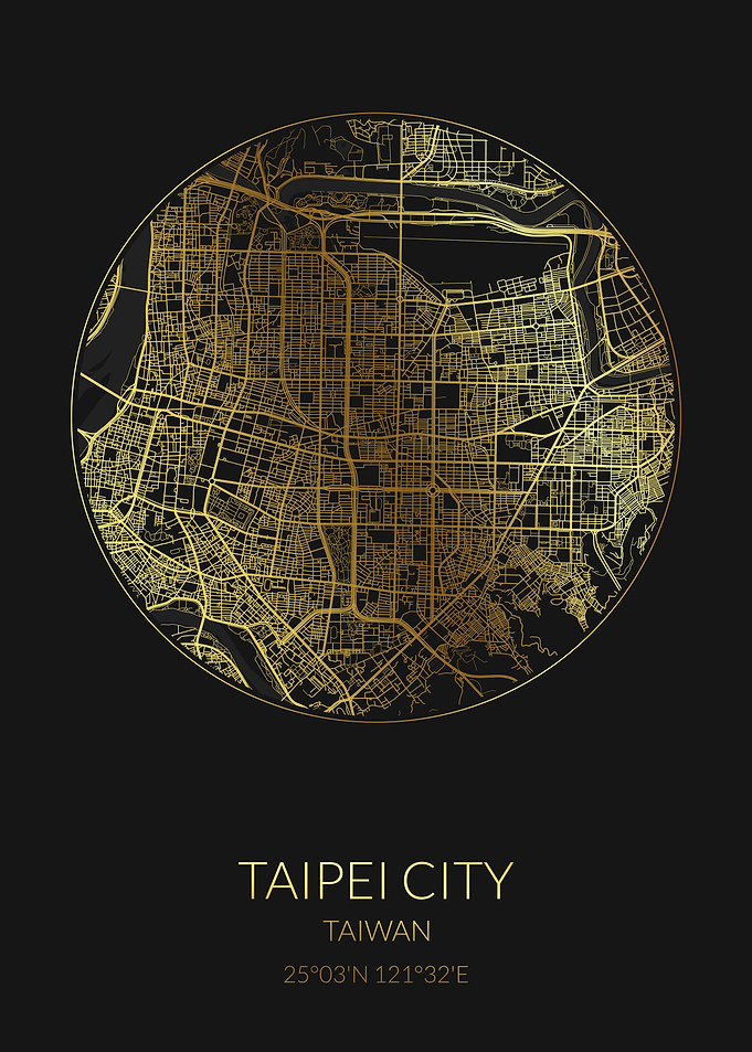 Taipei City Black Gold Map