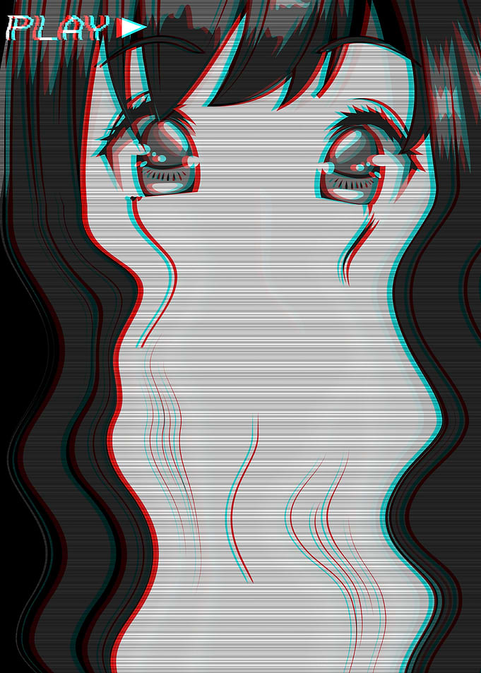 Sad Anime Girl Vaporwave