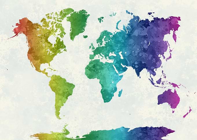 Watercolor World Map