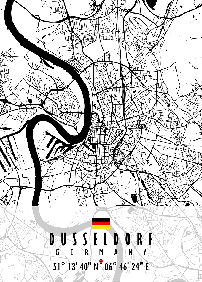 DUSSELDORF MAP GERMANY