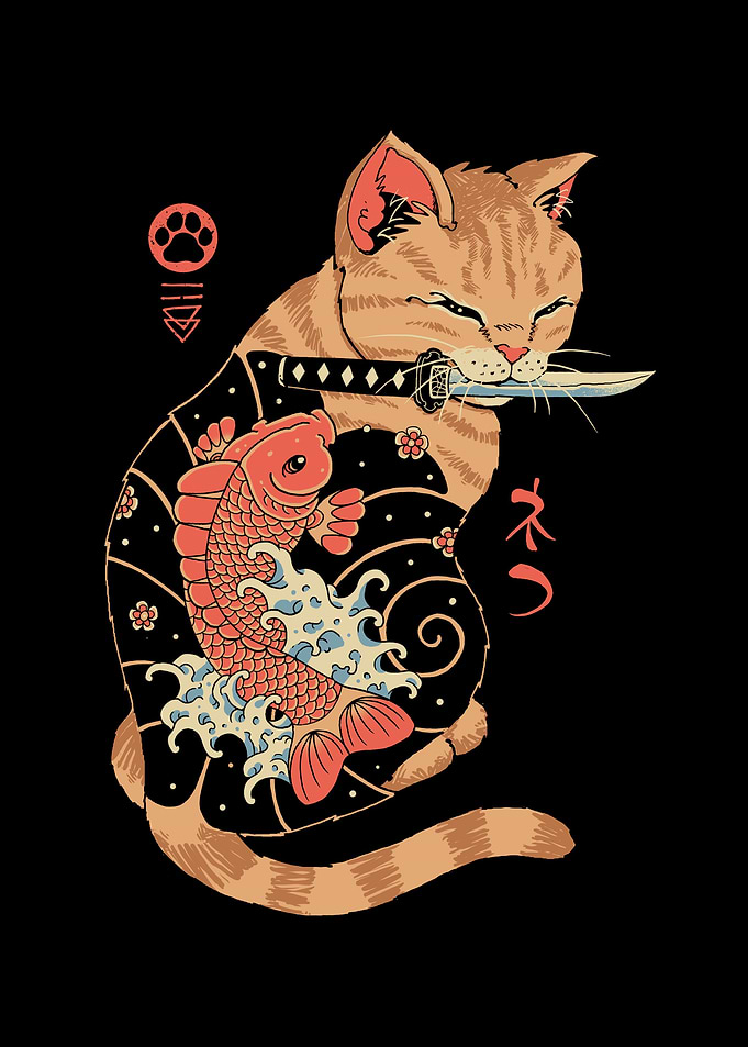 Carp Tattooed Cat