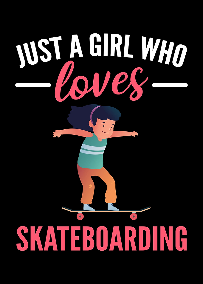 Skateboarding Girl