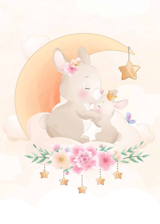 Sweet cute Bunny mummy