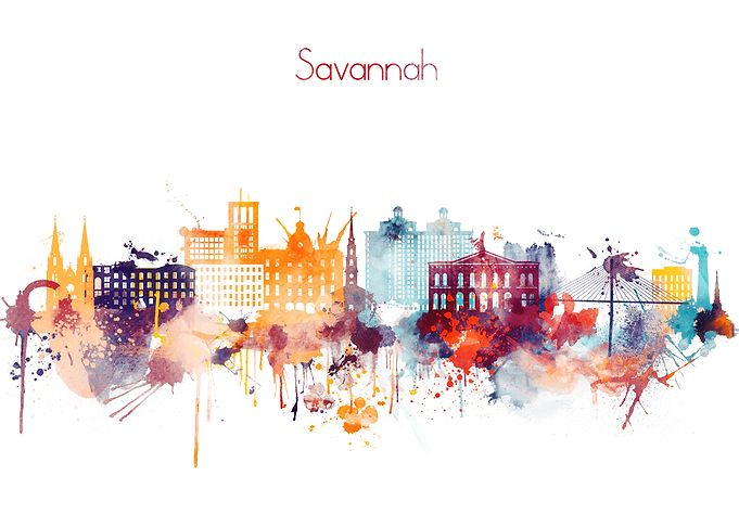 Savannah Georgia Skyline