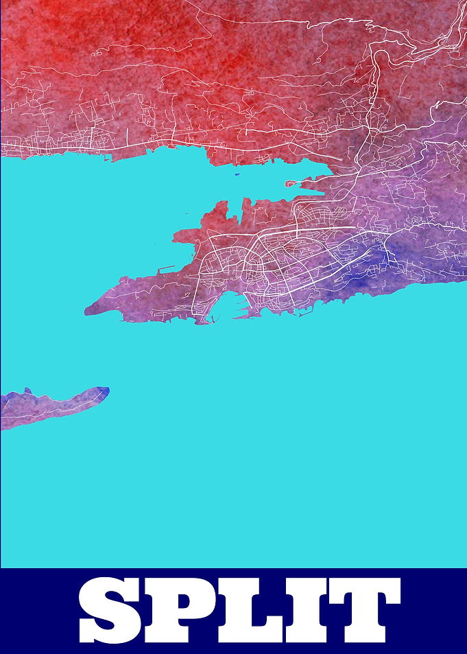 Split Croatia City Map