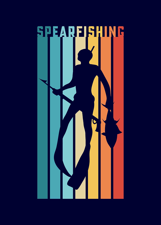 Spearfishing Retro Gift