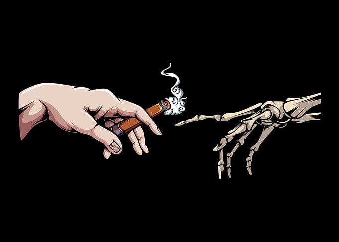 Michelangelo Hands Smoking