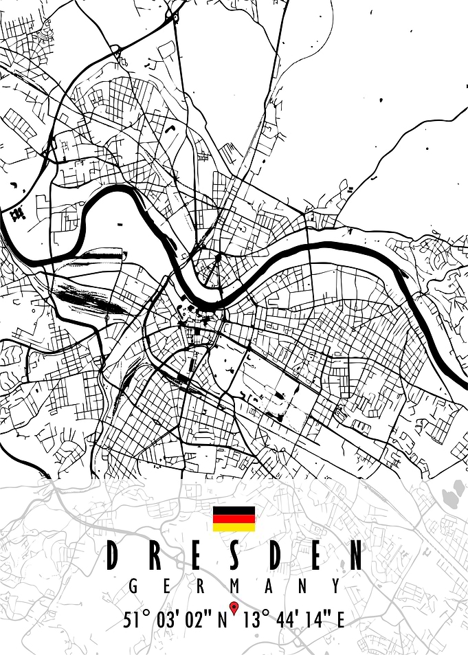 DRESDEN MAP GERMANY