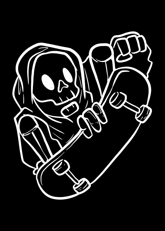 Skateboard Skeleton