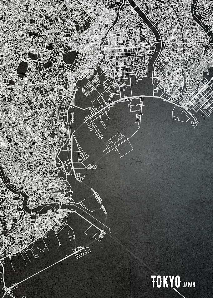Tokyo Japan City Map Asian