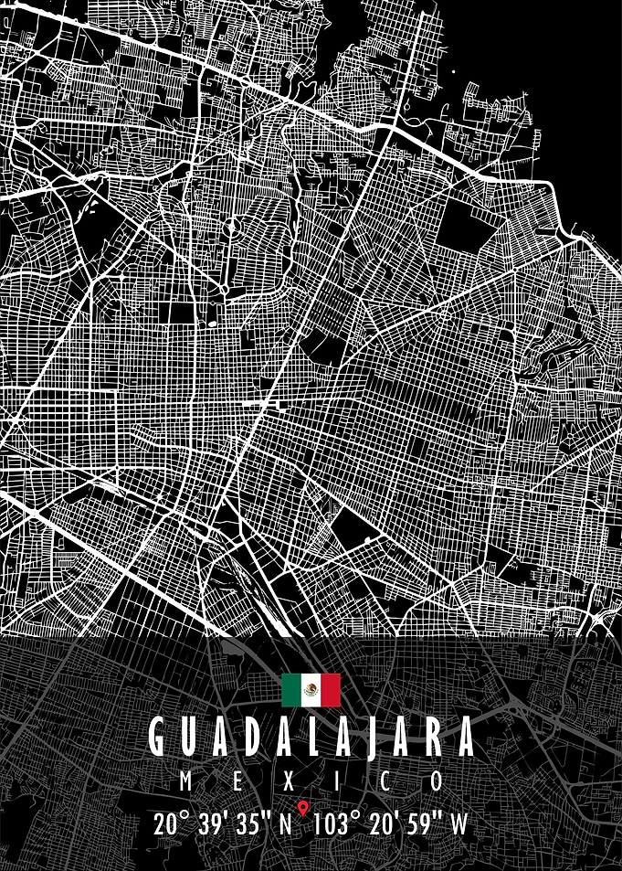 GUADALAJARA MAP MEXICO