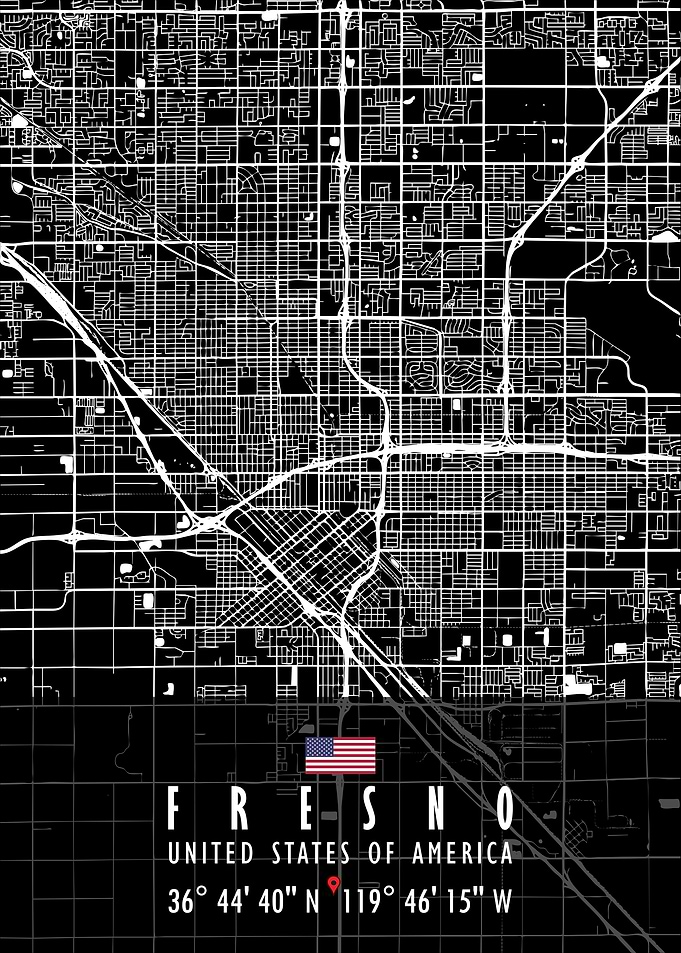 FRESNO MAP USA